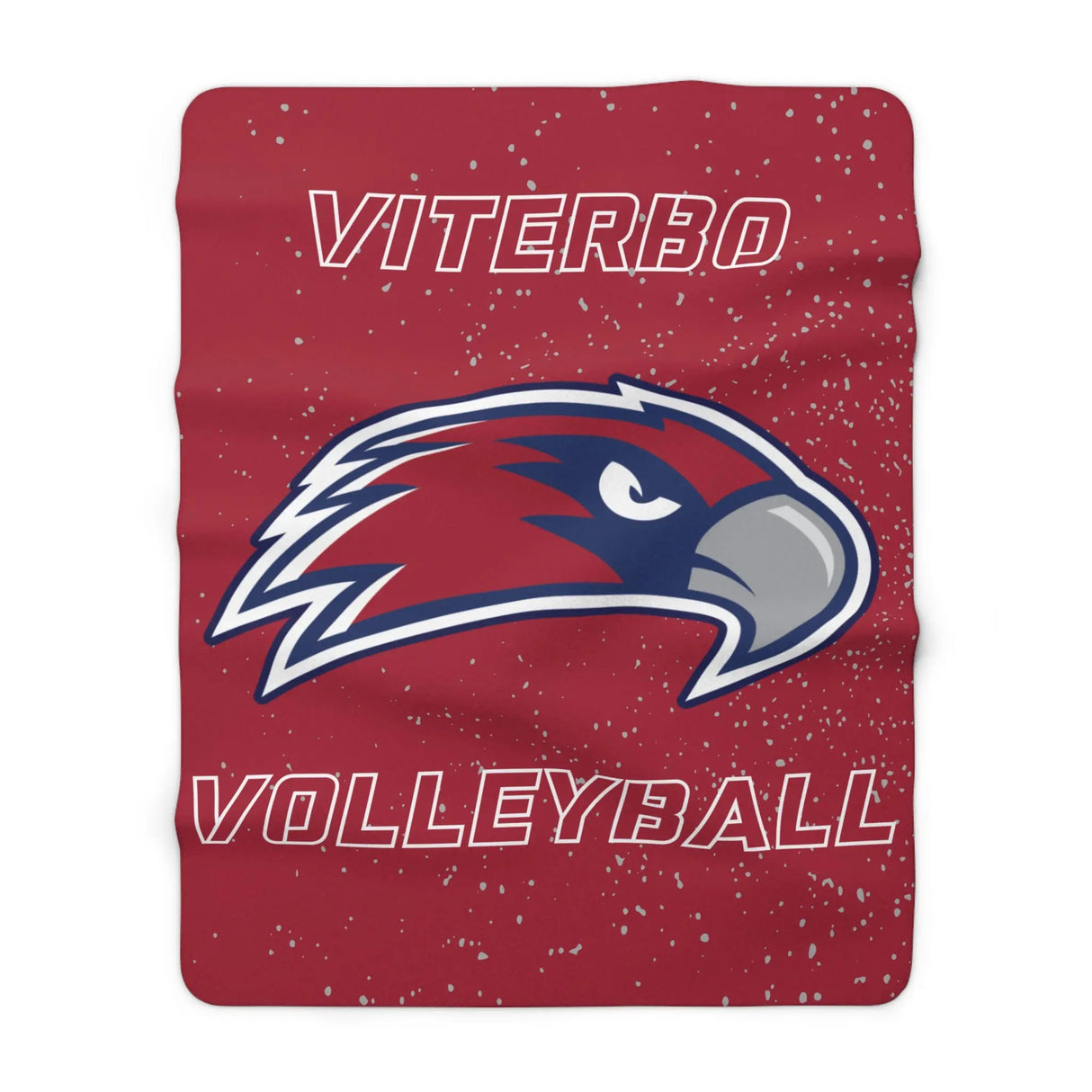 Viterbo Volleyball Red Sherpa Fleece Blanket Printify
