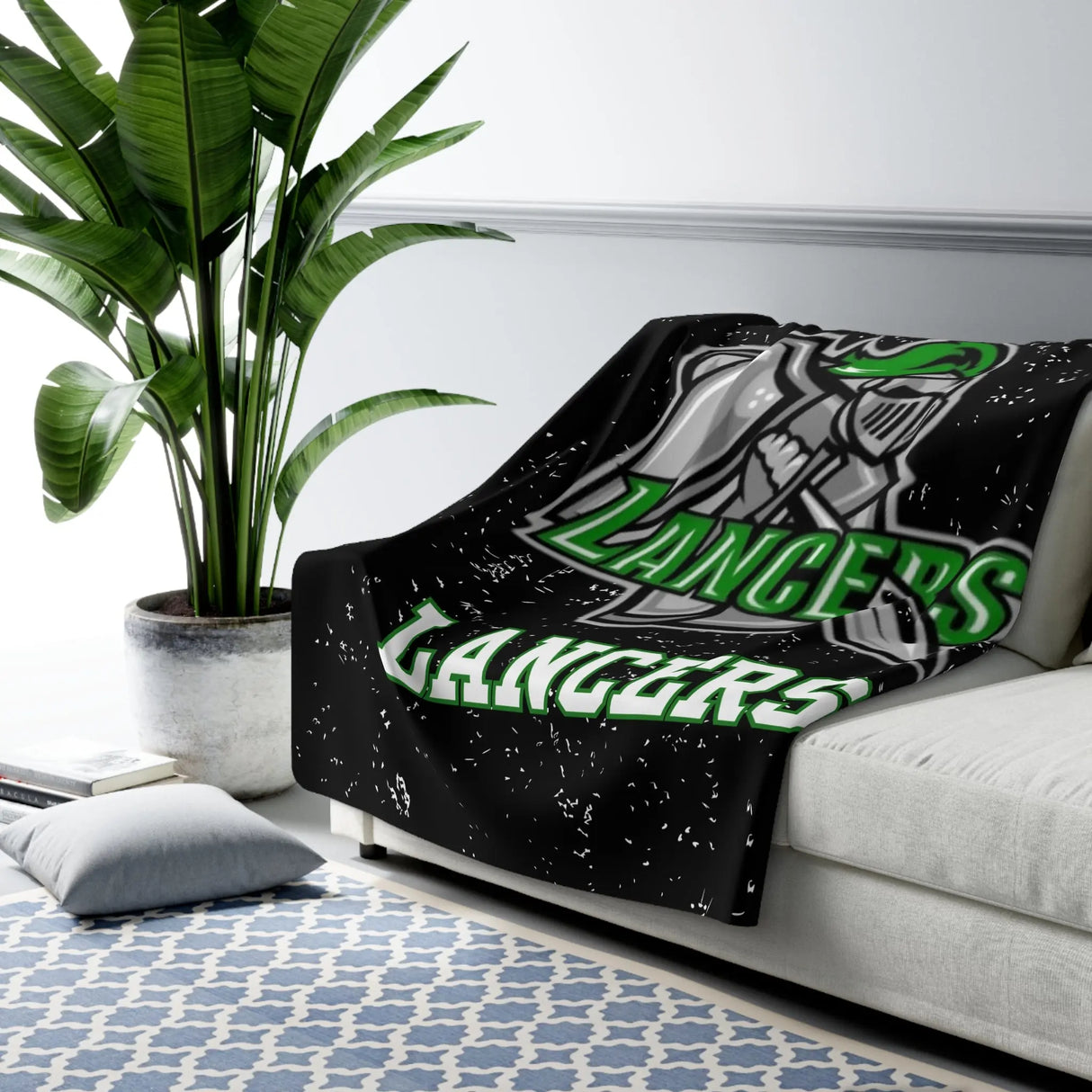 LA Crescent Lancers Sherpa Fleece Blanket Printify