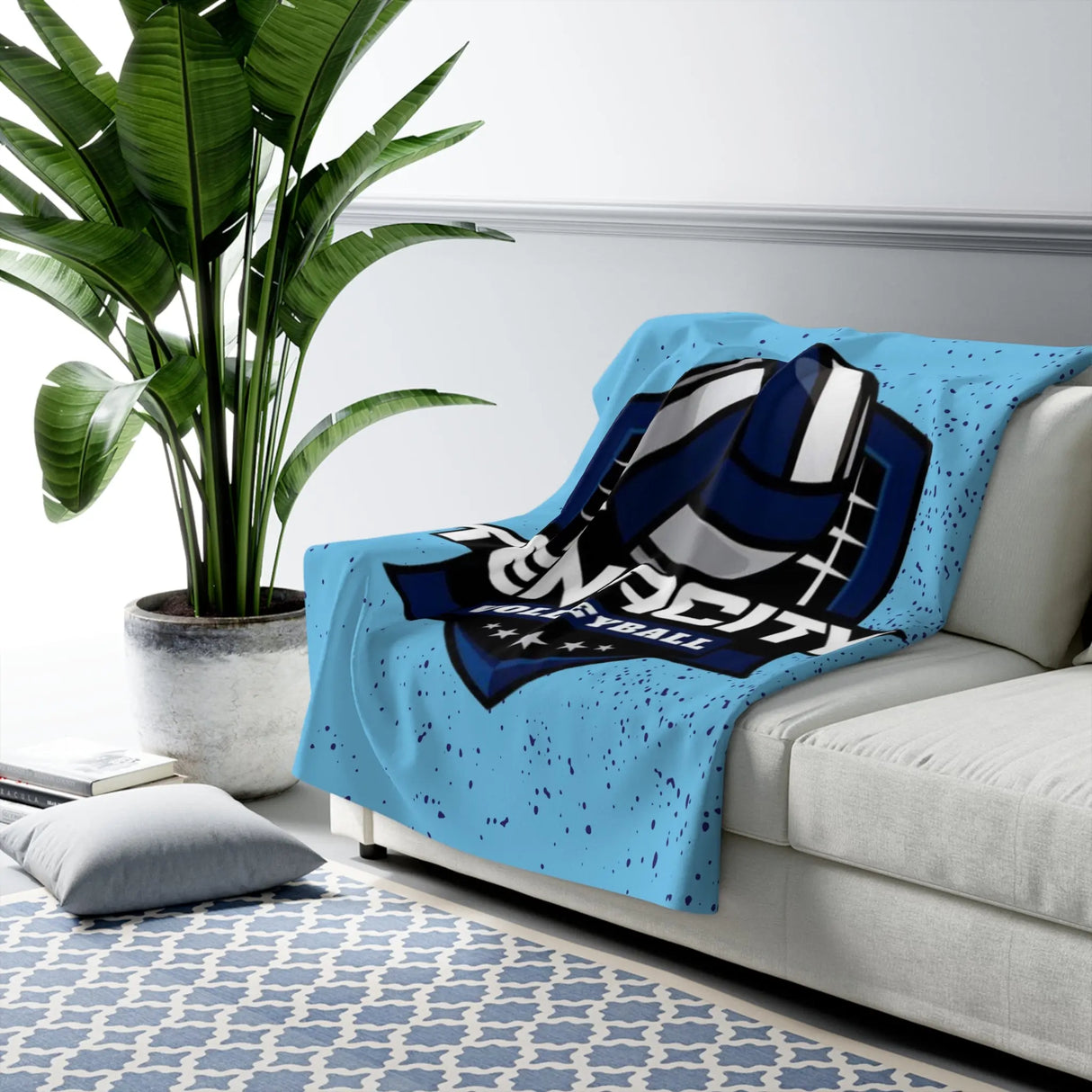 TENACITY Shield Sherpa Fleece Blanket Printify