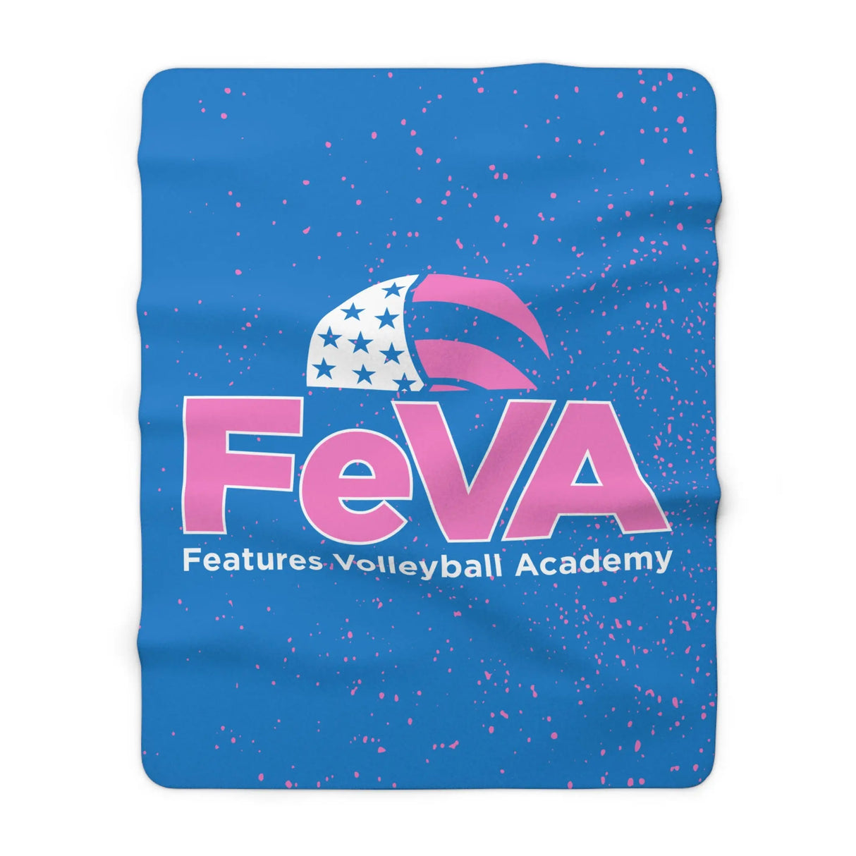 FEVA LOGO Sherpa Fleece Blanket Printify