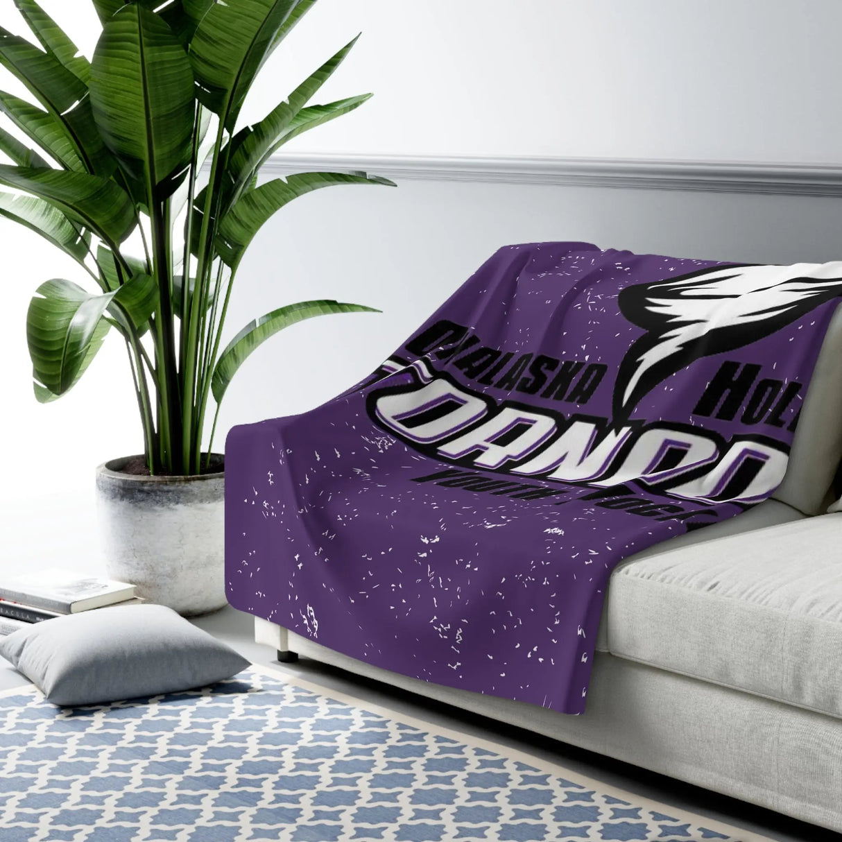 TORNADO YOUTH HOCKEY Sherpa Fleece Blanket Printify