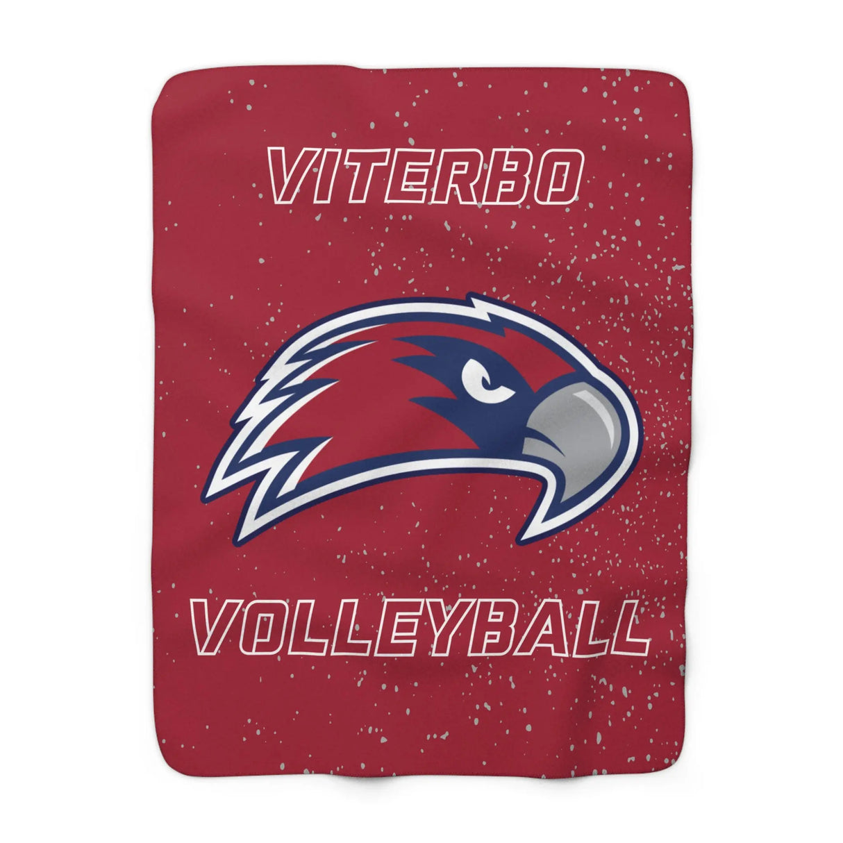 Viterbo Volleyball Red Sherpa Fleece Blanket Printify