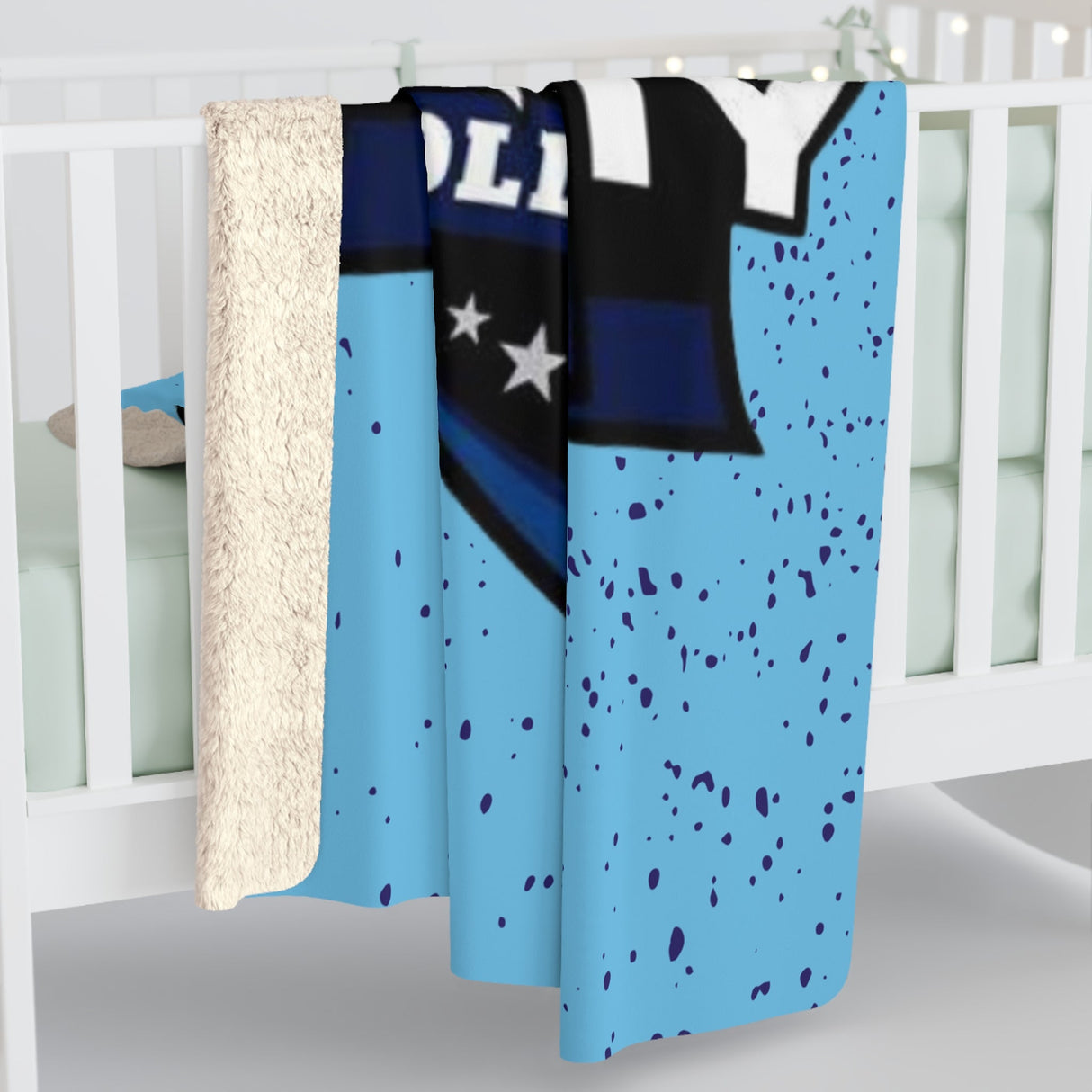 TENACITY Shield Sherpa Fleece Blanket Printify