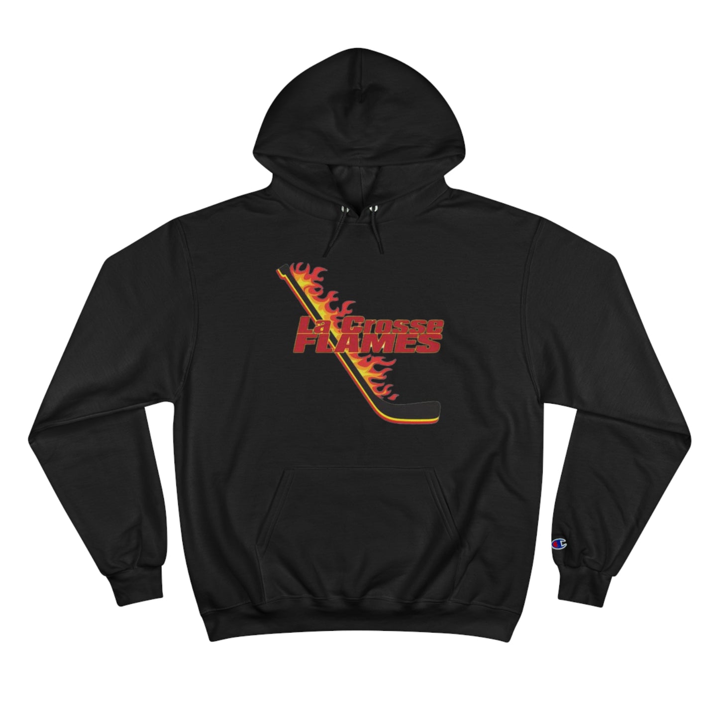 LA CROSSE FLAMES Champion Brand Hoodie
