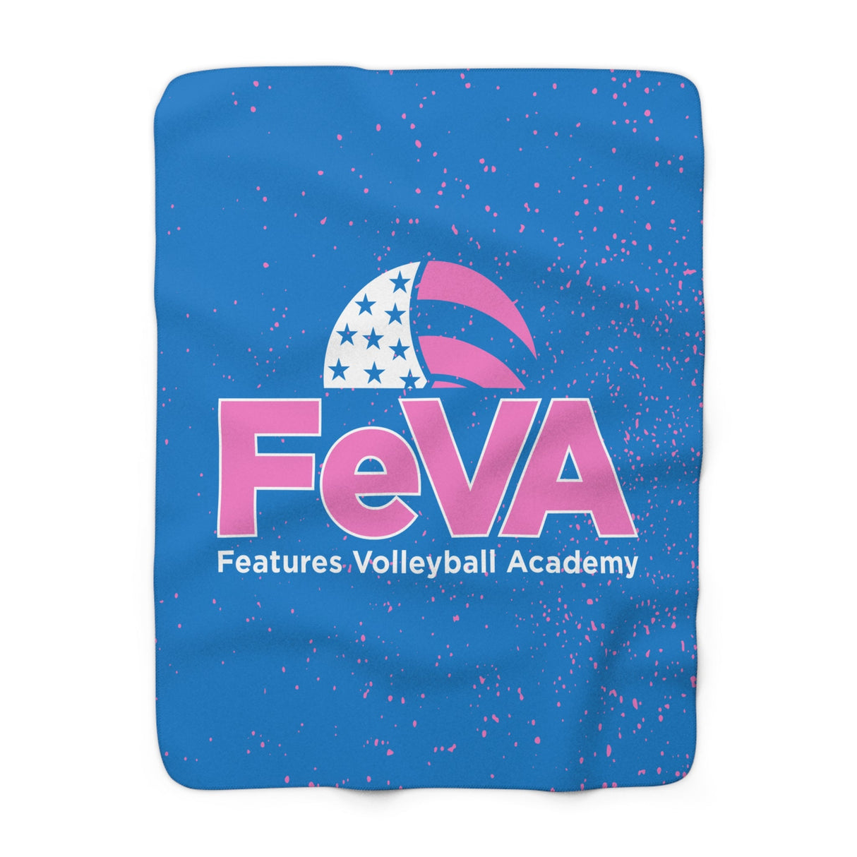 FEVA LOGO Sherpa Fleece Blanket Printify