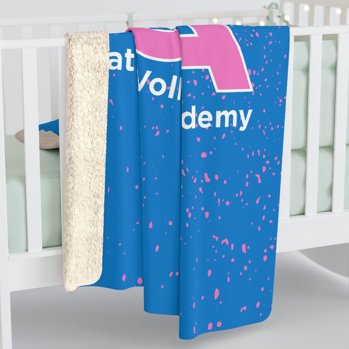 FEVA LOGO Sherpa Fleece Blanket Printify