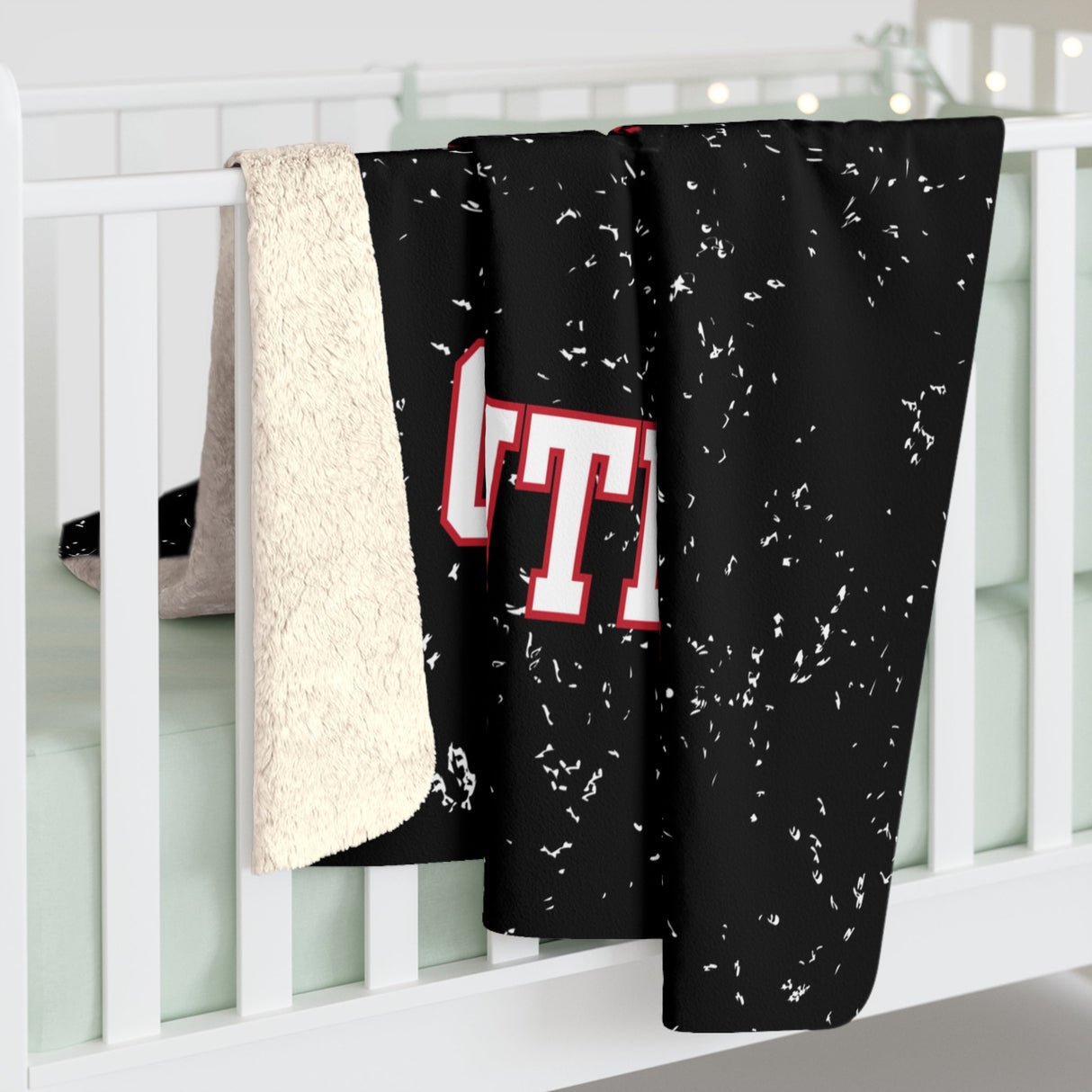 LA CROSSE CENTRAL Sherpa Fleece Blanket Printify