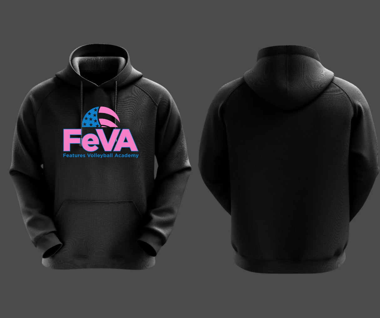 FeVa Pink Ball Dye Sublimated Hoodie Gameday Supply llc