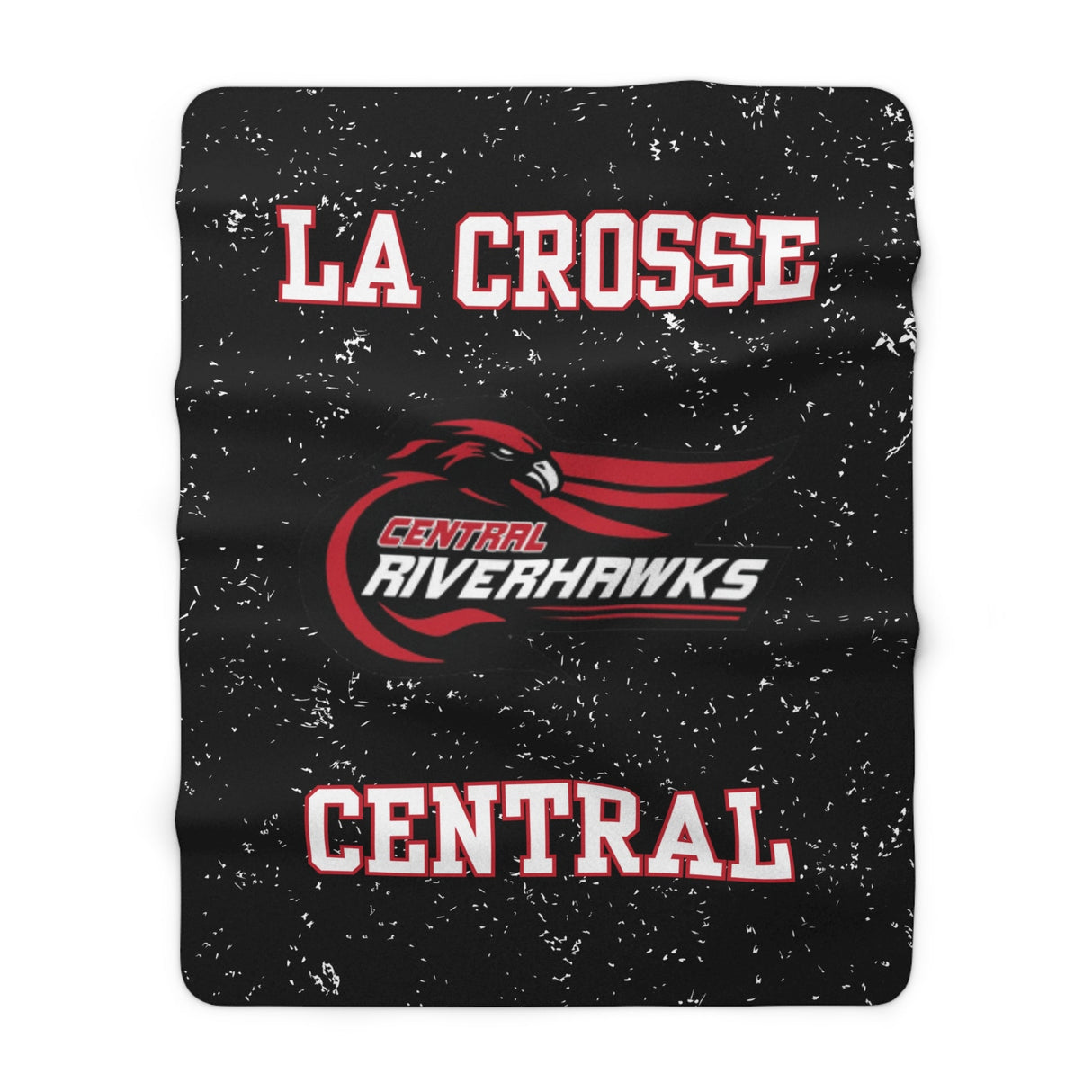 LA CROSSE CENTRAL Sherpa Fleece Blanket Printify