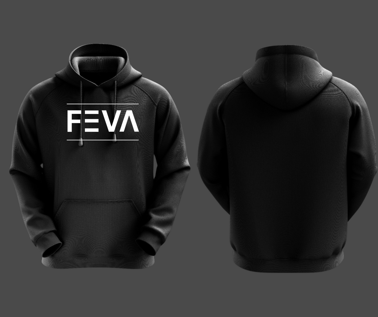 FEVA modern logo Dye Sublimated Hoodie Gameday Supply llc