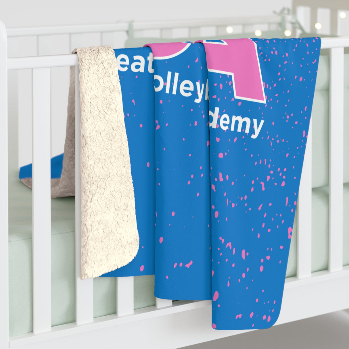 FEVA LOGO Sherpa Fleece Blanket Printify