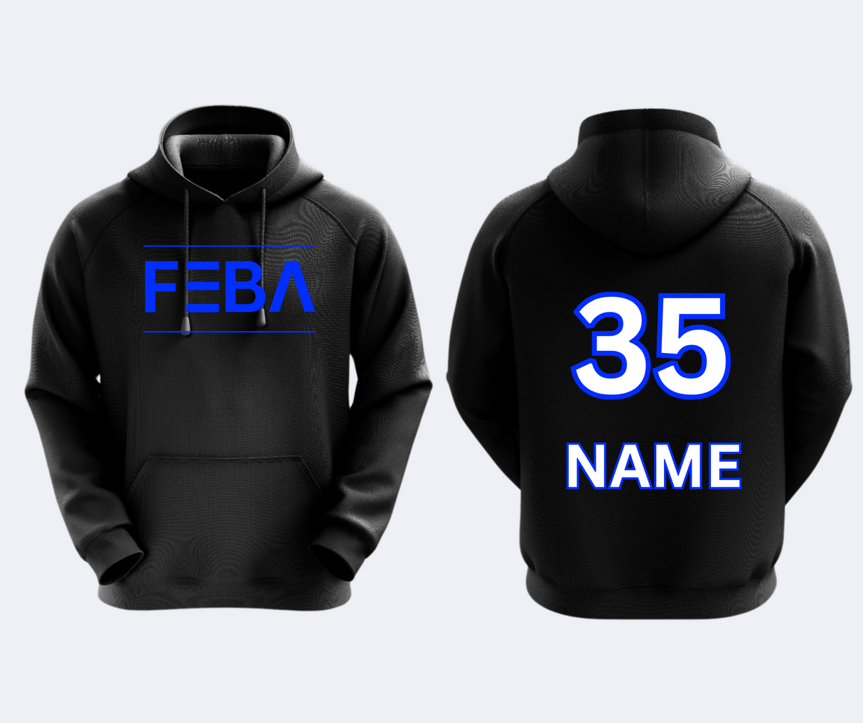 FEBA MODERN LOGO DYE SUBLIMATED HOODIE Gameday Supply llc