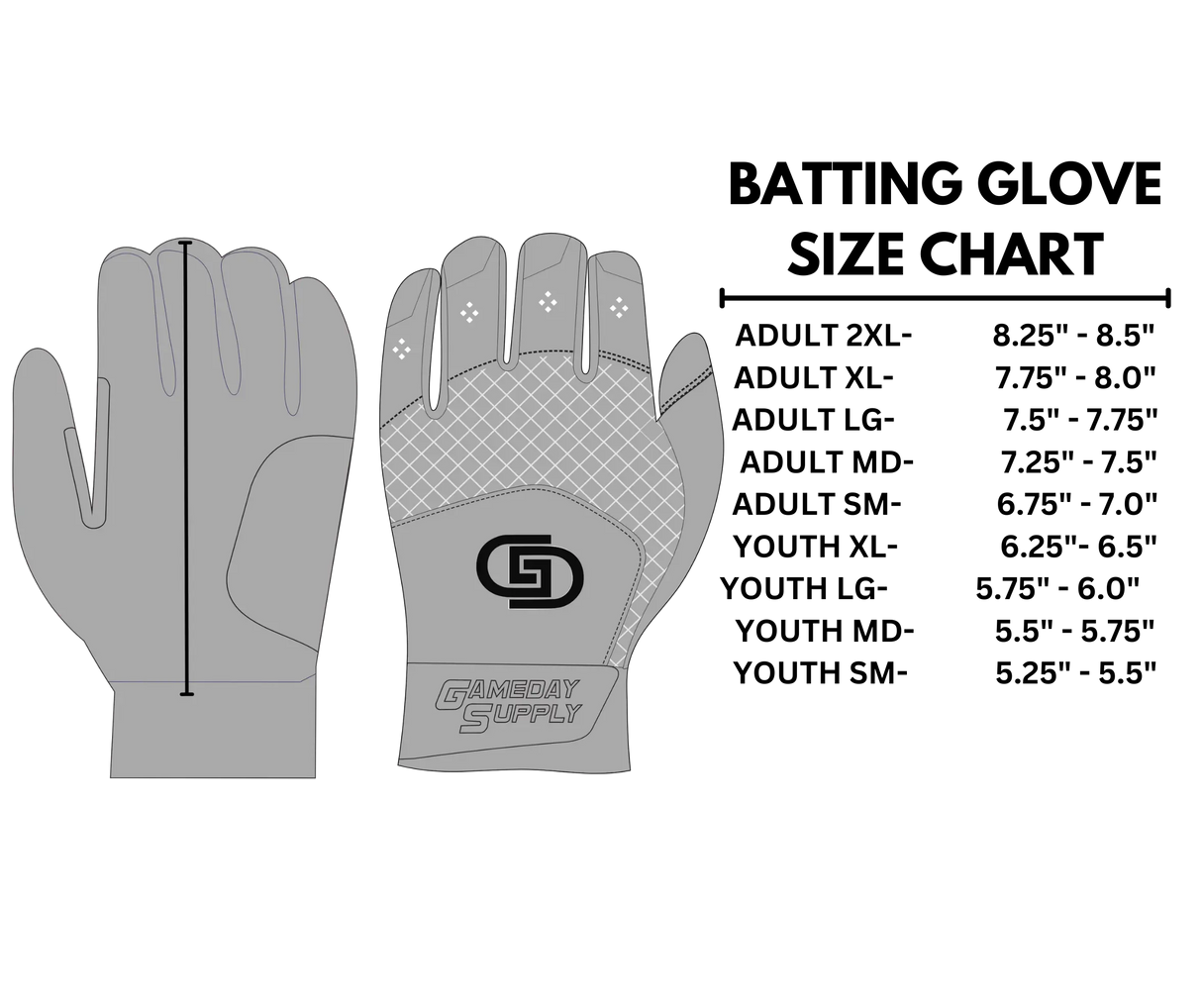 Gameday Supply Elite 2.0 Batting gloves Gameday Supply llc