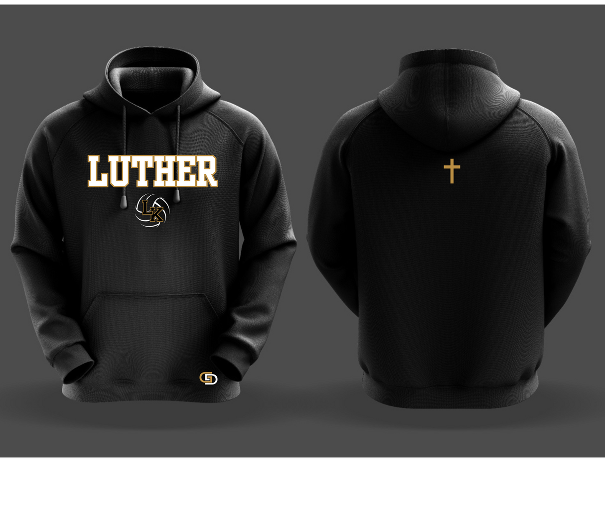 LUTHER VOLLEYBALL HOODIE Gameday Supply llc