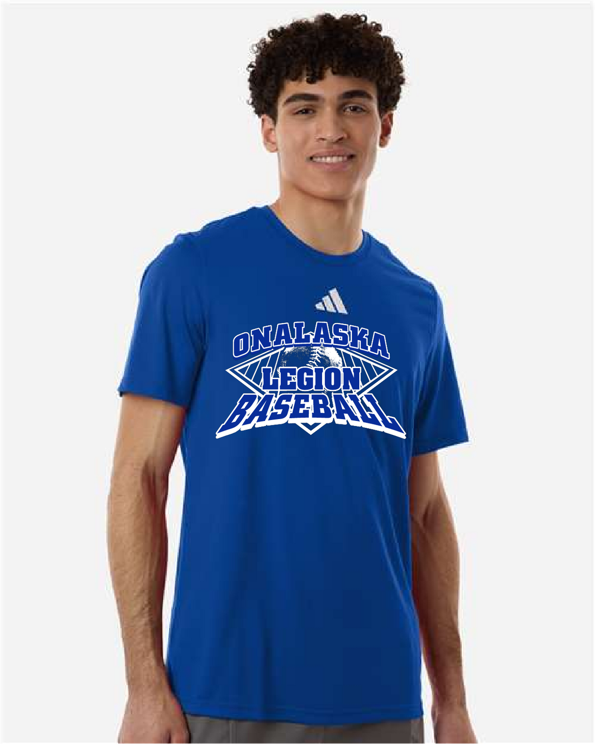 ONALASKA LEGION BASEBALL ADIDAS MENS PREGAME SHORT SLEEVE