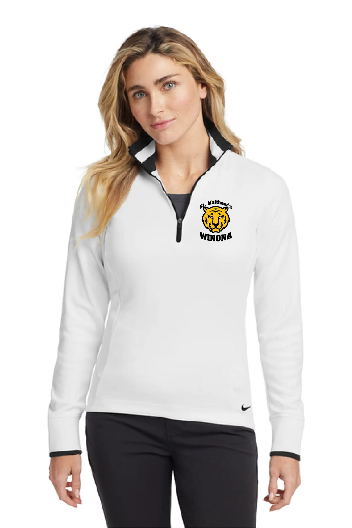 ST MATTHEWS Womens Dri-Fit 1/4 zip NIKE