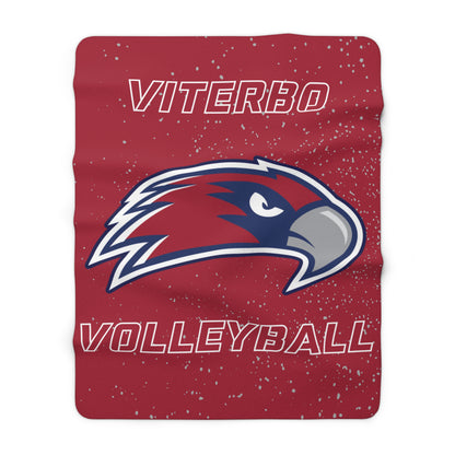 Viterbo Volleyball Red Sherpa Fleece Blanket