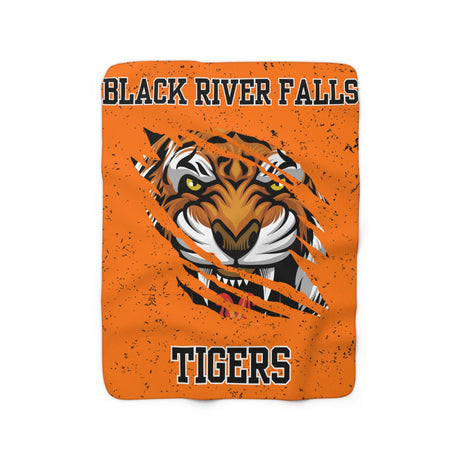 BLACK RIVER FALLS Sherpa Fleece Blanket Printify