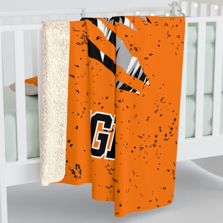 BLACK RIVER FALLS Sherpa Fleece Blanket Printify