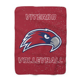 Viterbo Volleyball Red Sherpa Fleece Blanket Printify