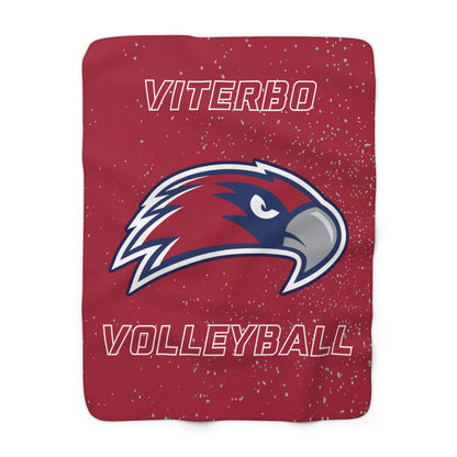 Viterbo Volleyball Red Sherpa Fleece Blanket