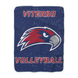 Viterbo Volleyball Navy Sherpa Fleece Blanket Printify