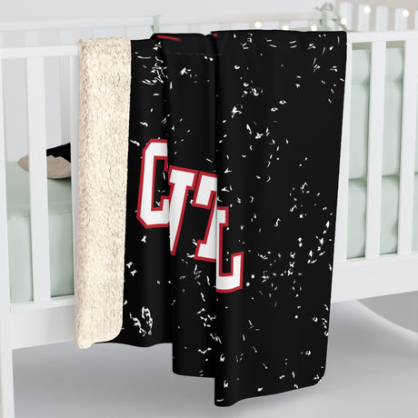 LA CROSSE CENTRAL Sherpa Fleece Blanket Printify