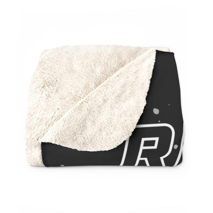 RIVER CITY ROUGH RIDERS BLACK Sherpa Fleece Blanket