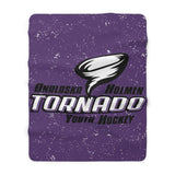 TORNADO YOUTH HOCKEY Sherpa Fleece Blanket Printify