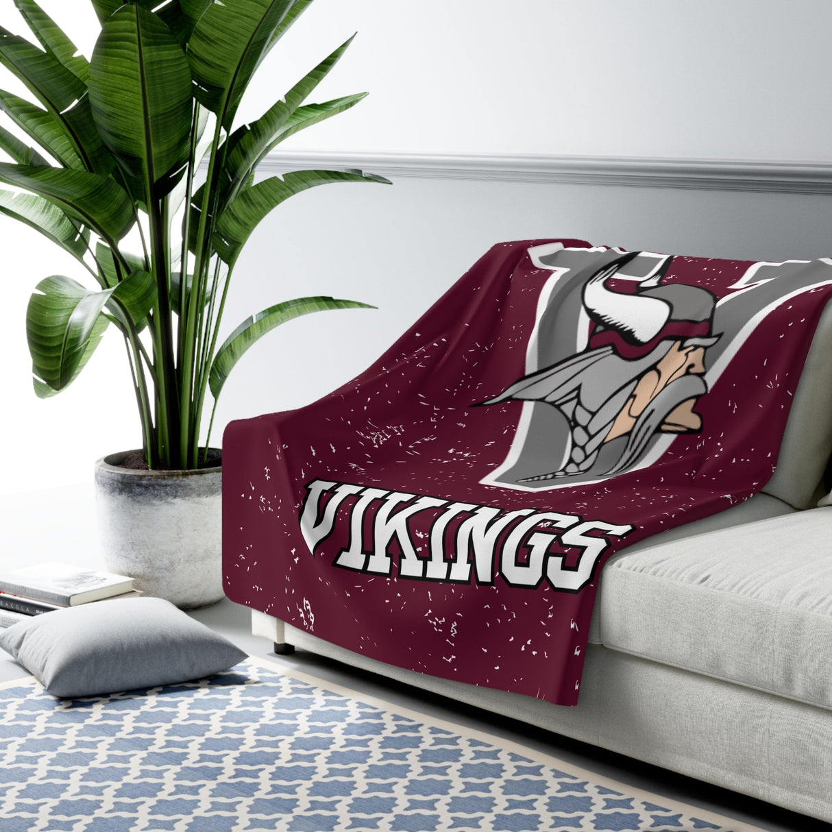 Holmen Sherpa Fleece Blanket Printify