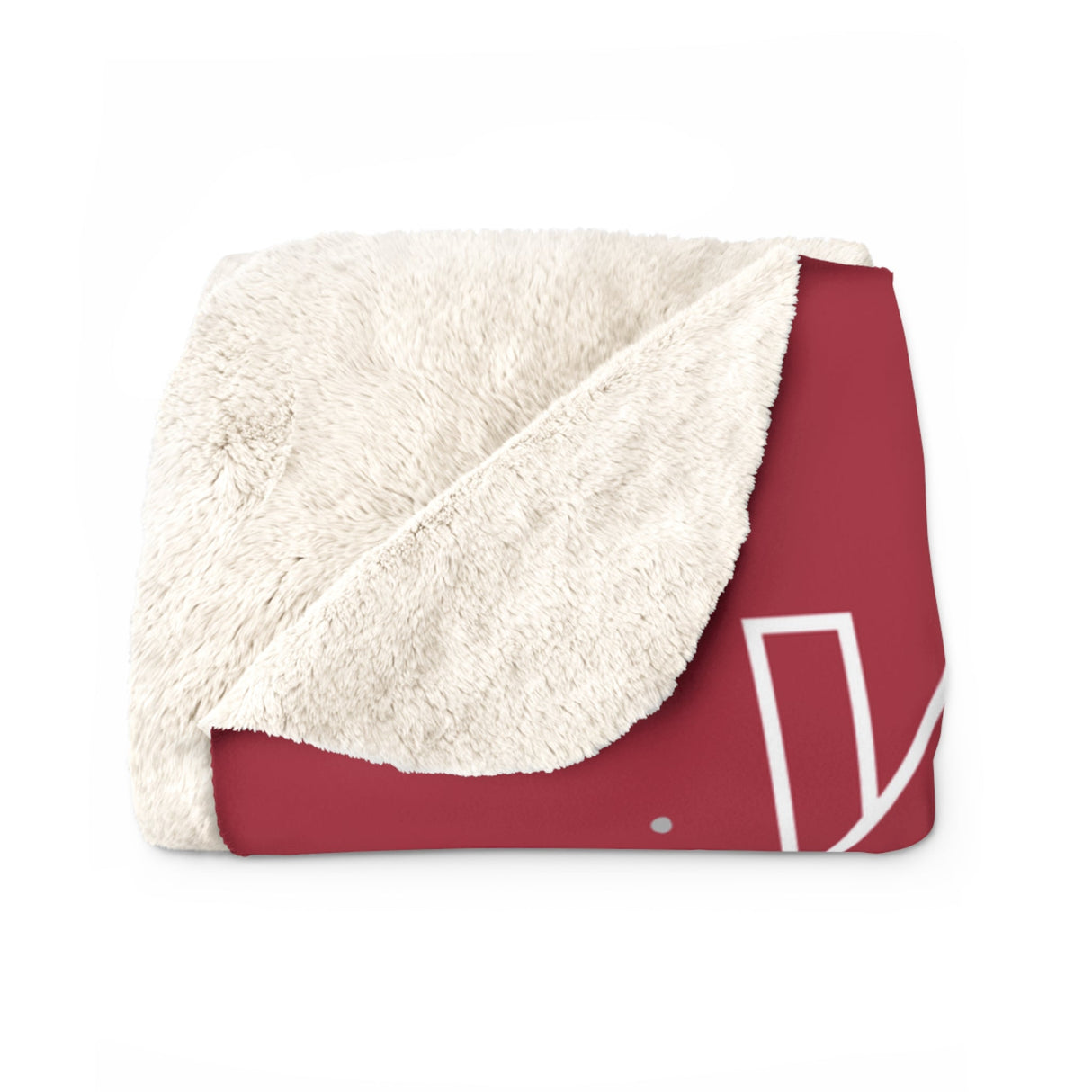 Viterbo Volleyball Red Sherpa Fleece Blanket Printify