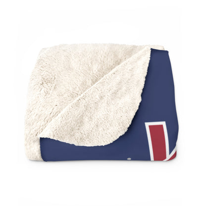 Viterbo Volleyball Navy Sherpa Fleece Blanket