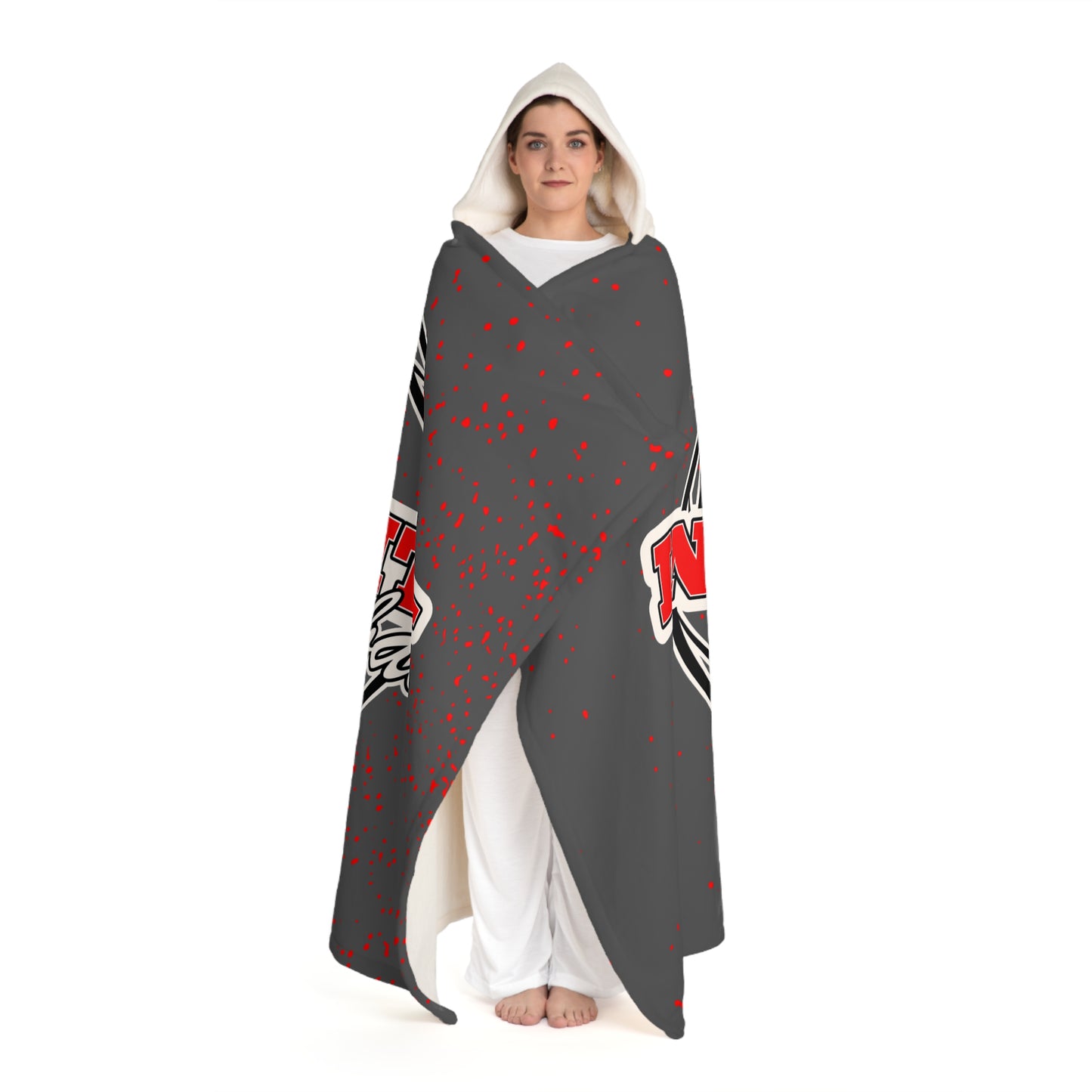 INTENSITY Hooded Sherpa Fleece Blanket