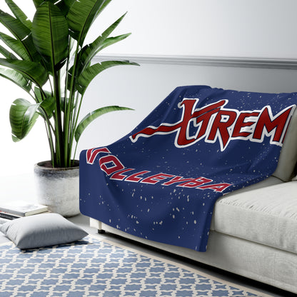 Xtreme VBC Navy Sherpa Fleece Blanket