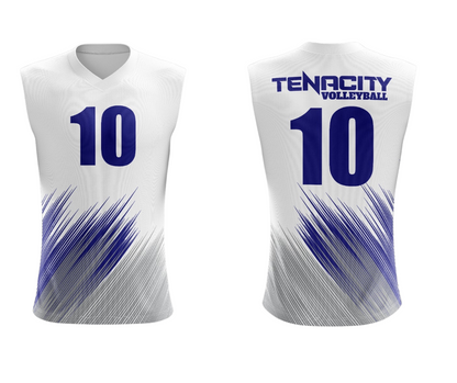 TENACITY SLEEVELESS NAVY & WHITE JERSEY