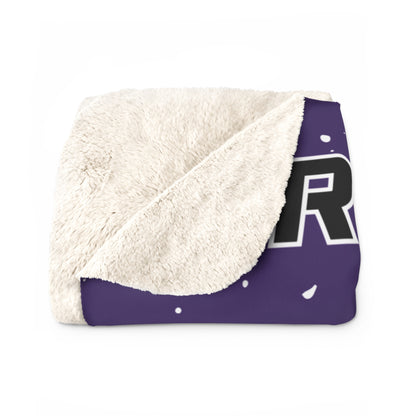 RIVER CITY ROUGH RIDERS PURPLE Sherpa Fleece Blanket