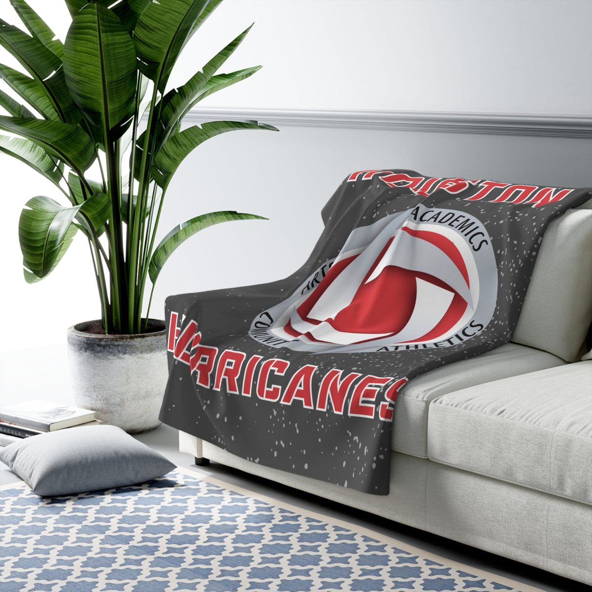 HOUSTON Sherpa Fleece Blanket Printify