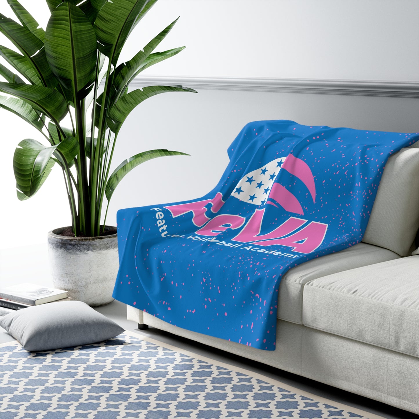 FEVA LOGO Sherpa Fleece Blanket