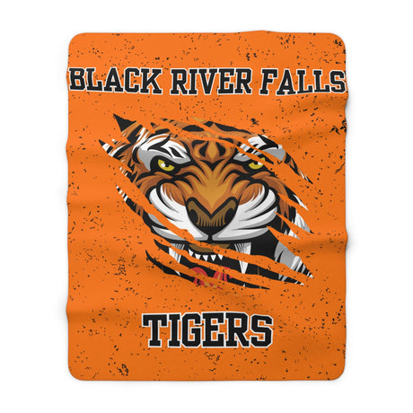 BLACK RIVER FALLS Sherpa Fleece Blanket Printify