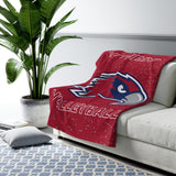 Viterbo Volleyball Red Sherpa Fleece Blanket Printify
