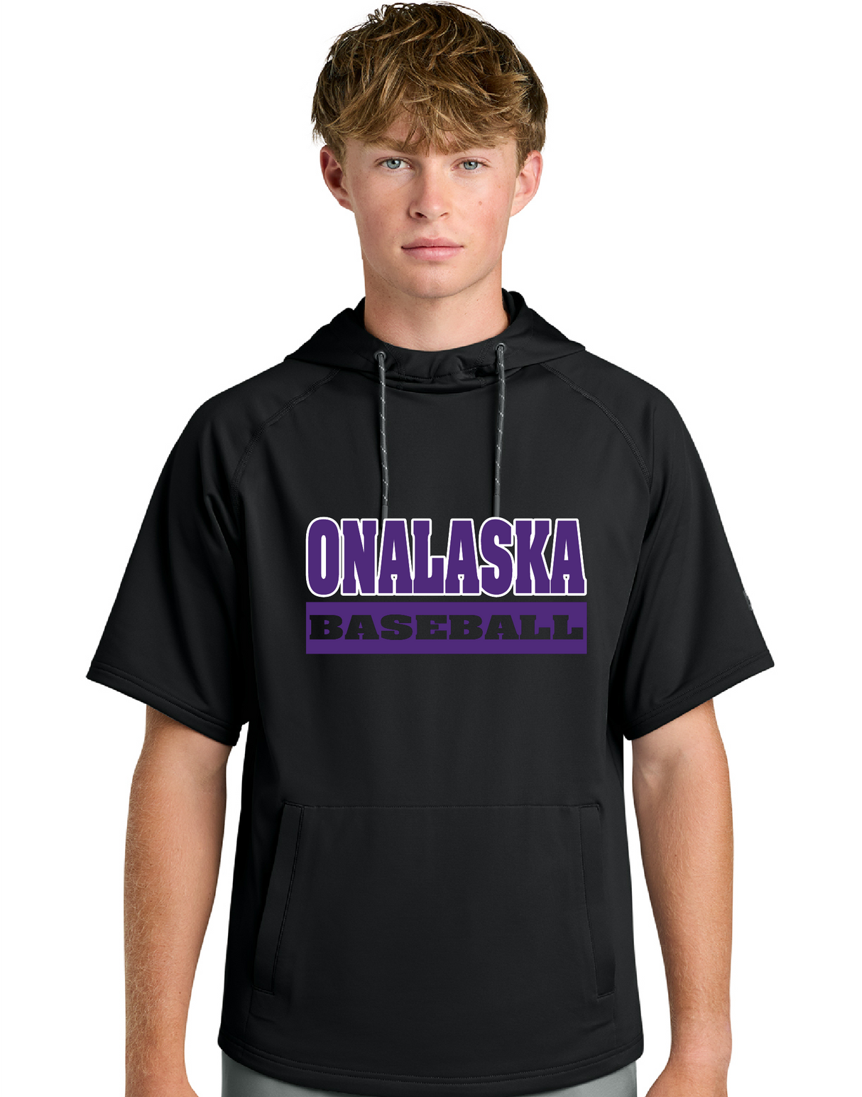 Onalaska Baseball Performance Fleece Short Sleeve Hoodie