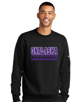 Onalaska Baseball Club Fleece Sleeve Swoosh Crew