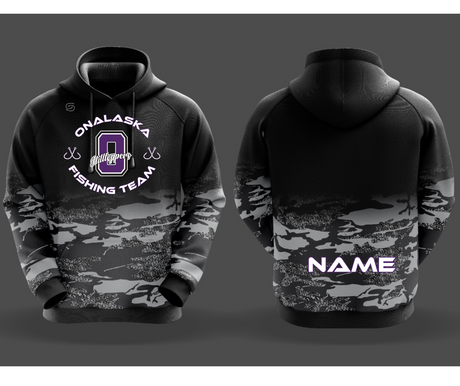 ONALASKA FISHING TEAM CAMO HOODIE Gameday Supply llc