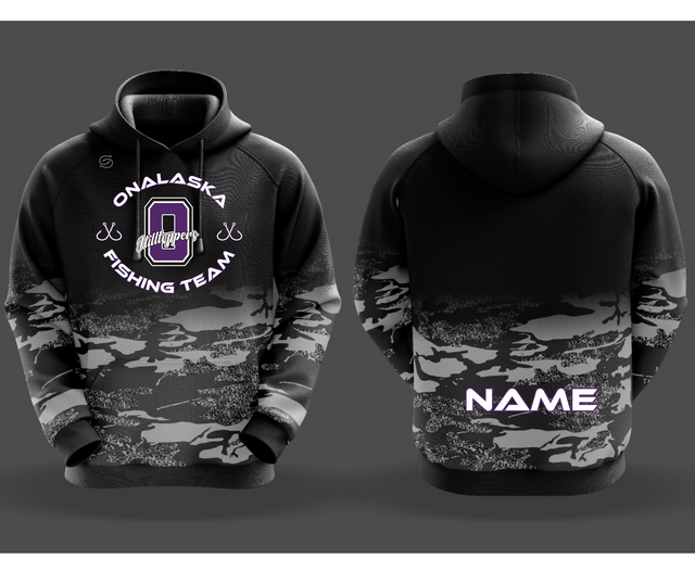 ONALASKA FISHING TEAM CAMO HOODIE Gameday Supply llc