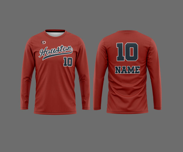 2025 HOUSTON HURRICANES DYE SUB LONG SLEEVE Gameday Supply llc