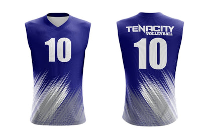 TENACITY SLEEVELESS NAVY & WHITE JERSEY