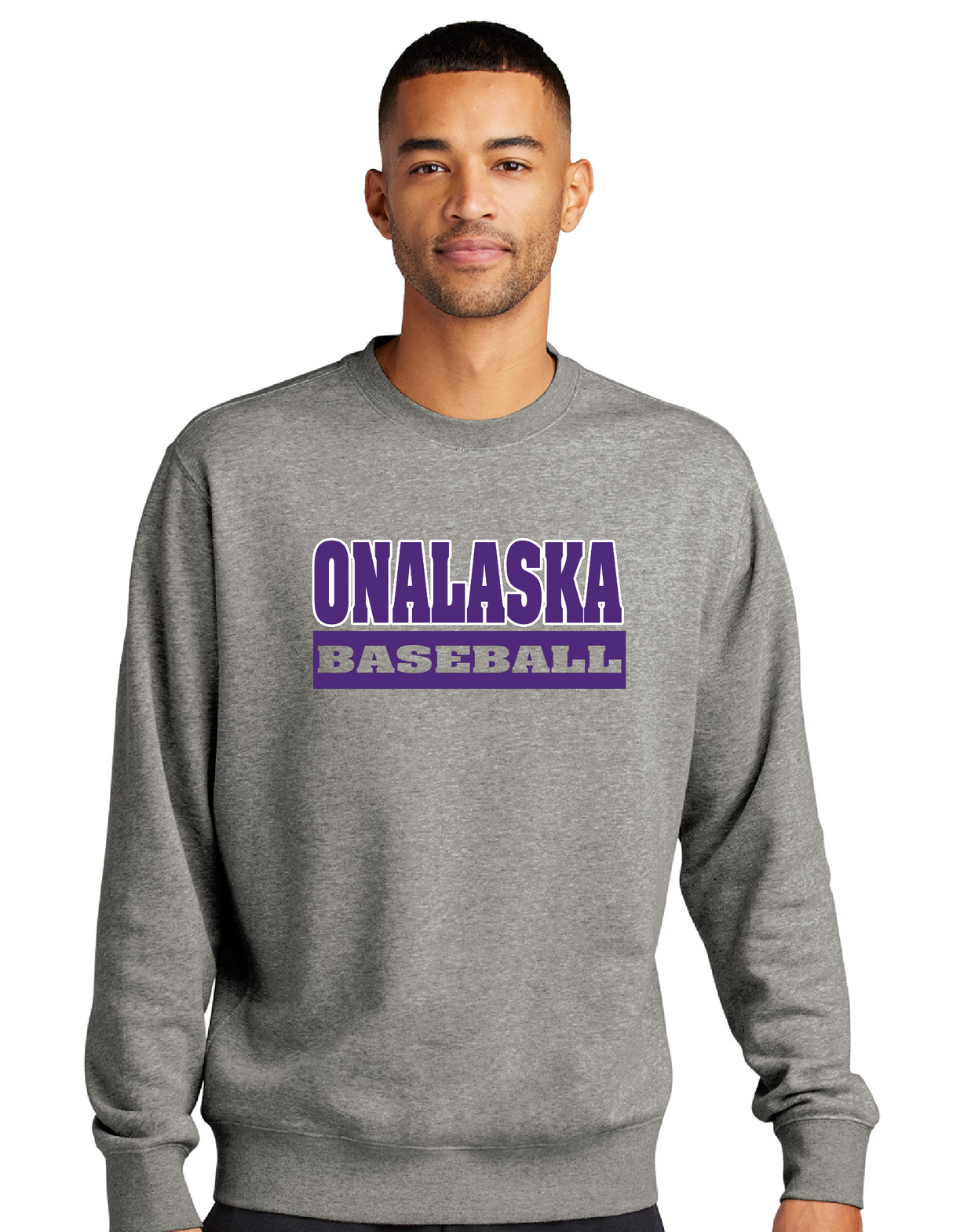 Onalaska Baseball Club Fleece Sleeve Swoosh Crew