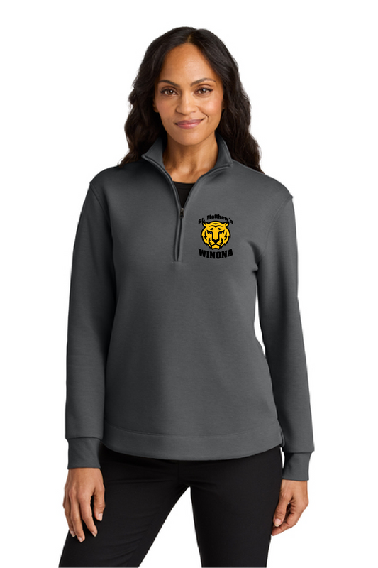 ST MATTHEWS Womens POLY BLEND 1/4 zip (PORT AUTHORITY)