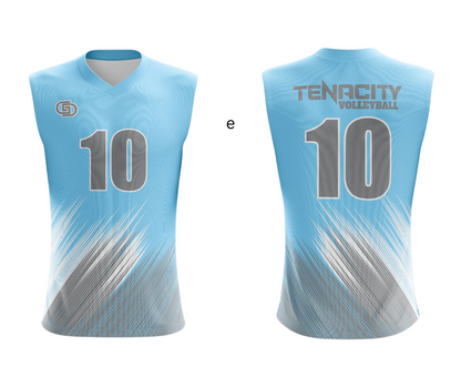 TENACITY SLEEVELESS CAROLINA & WHITE JERSEY