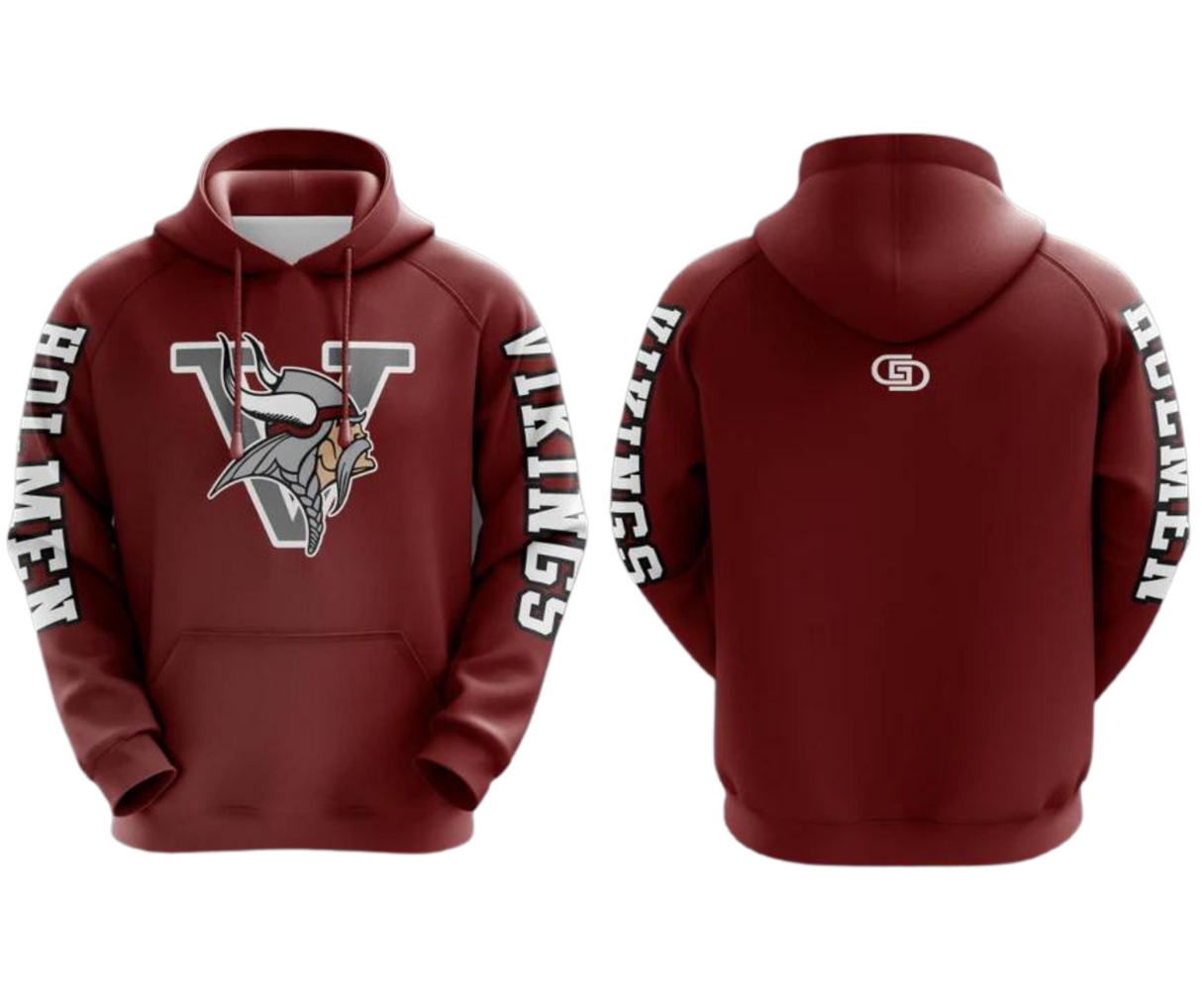 HOLMEN VIKINGS SUBLIMATED HOODIE Gameday Supply llc